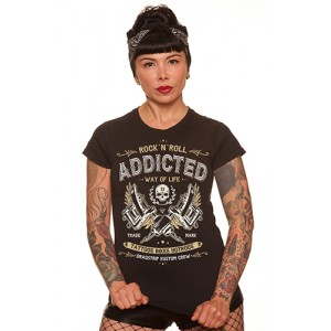 Dragstrip Kustom. Women`s T`Shirt Addicted